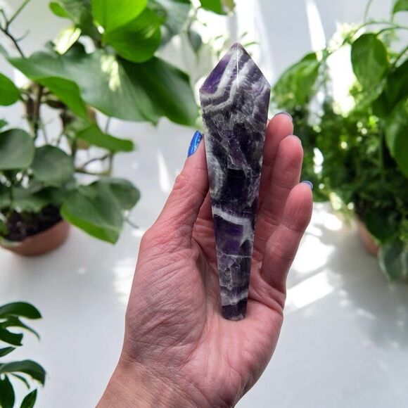 Dream Amethyst Crystal Meditation Scepter Wand - Picture 2 of 13